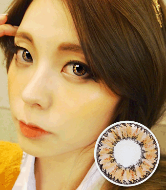 icontact Gaudy Brown Contact Lenses