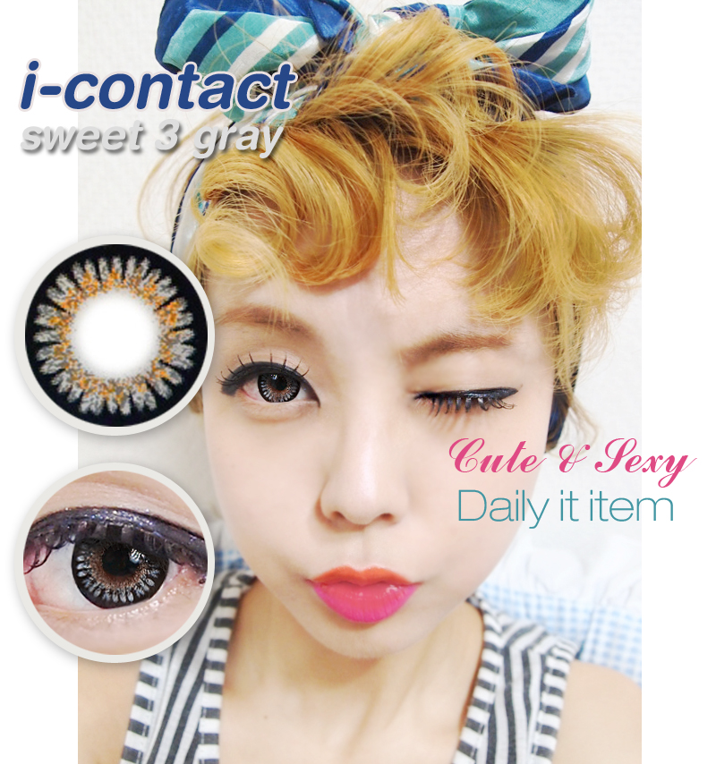 icontact Sweet 3 Gray Contact Lenses