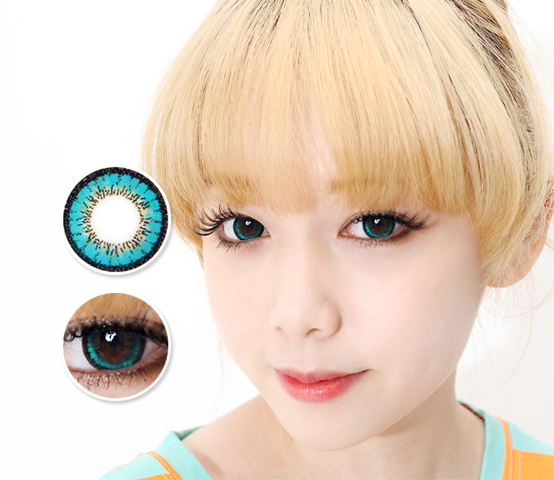 [16mm ]  Fairy Kirei  Green Contact Lenses