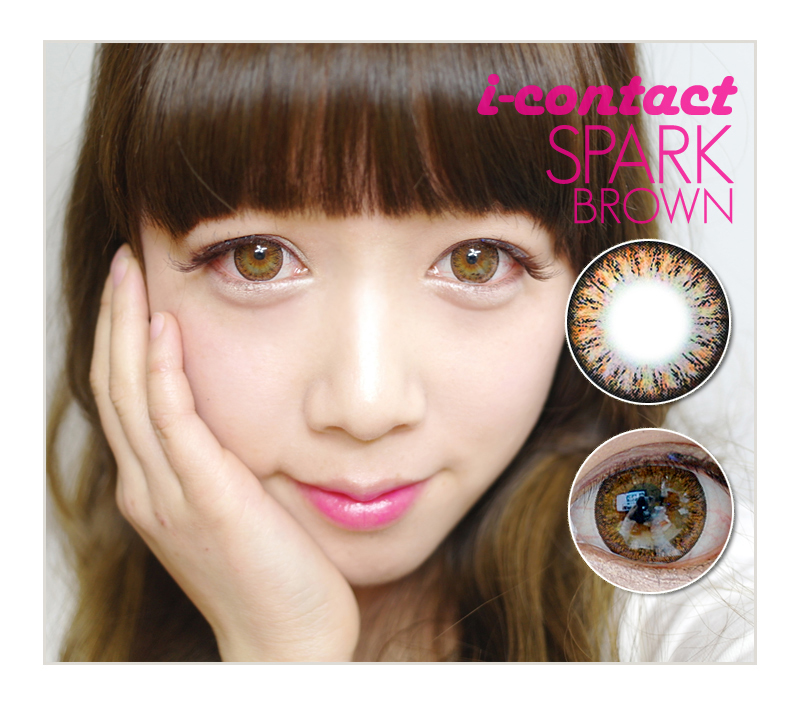 i-contact  / spark colored contacts/ 14.0mm  / brown / 285