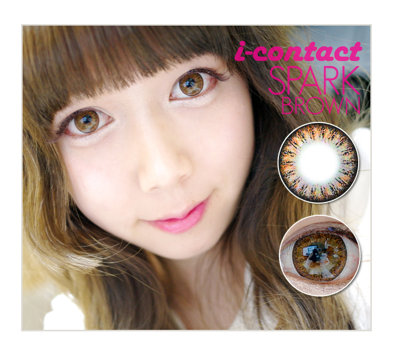 i-contact  / spark colored contacts/ 14.0mm  / brown / 285