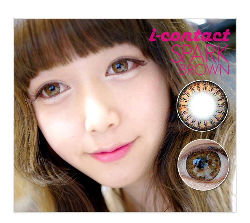 i-contact  / spark colored contacts/ 14.0mm  / brown / 285