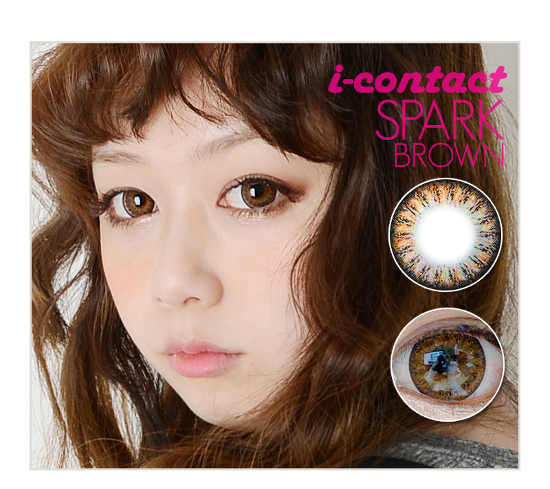 i-contact  / spark colored contacts/ 14.0mm  / brown / 285