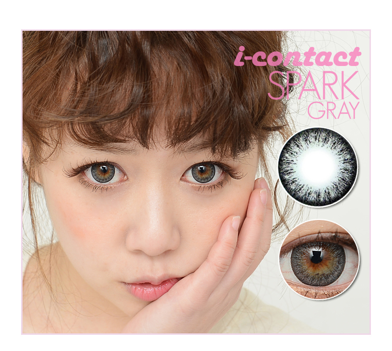i-contact/ spark colored contacts / 14.0mm  / gray / 286