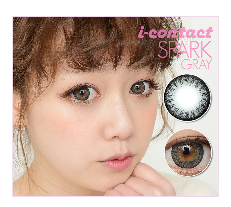i-contact/ spark colored contacts / 14.0mm  / gray / 286