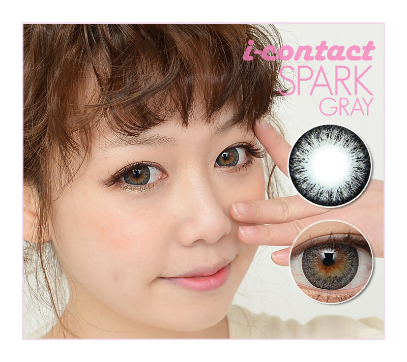 i-contact/ spark colored contacts / 14.0mm  / gray / 286