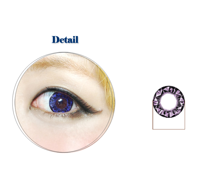 Vassen Kitty Kawaii Diamond 3 tone Violet colored contact lenses 15mm /028