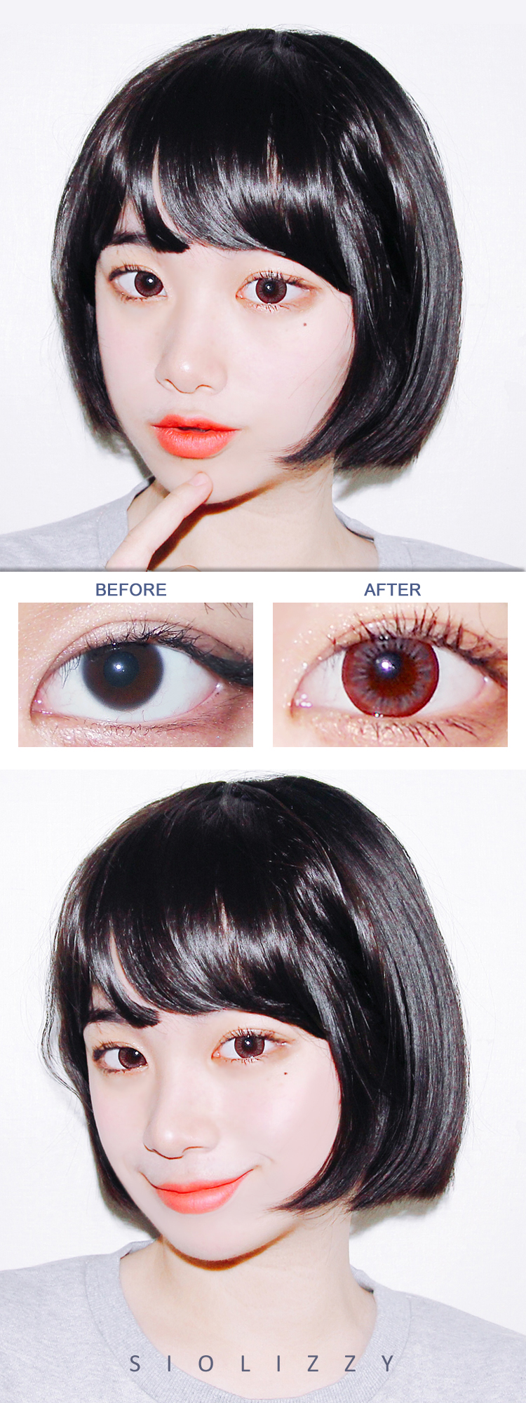 Sio Lizzy mocha ,Colored contacts,Circle lenses 