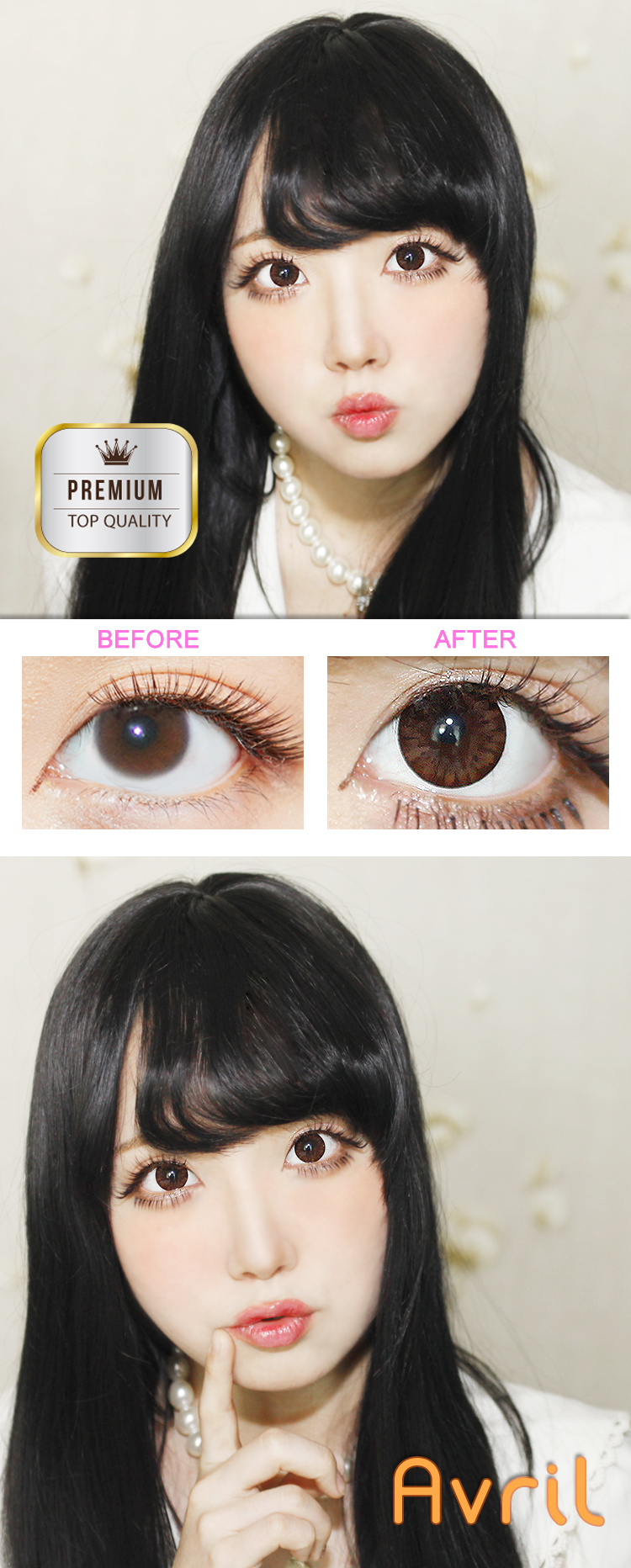 Avril (A132) Choco contacts ,Colored contacts,Circle lenses 