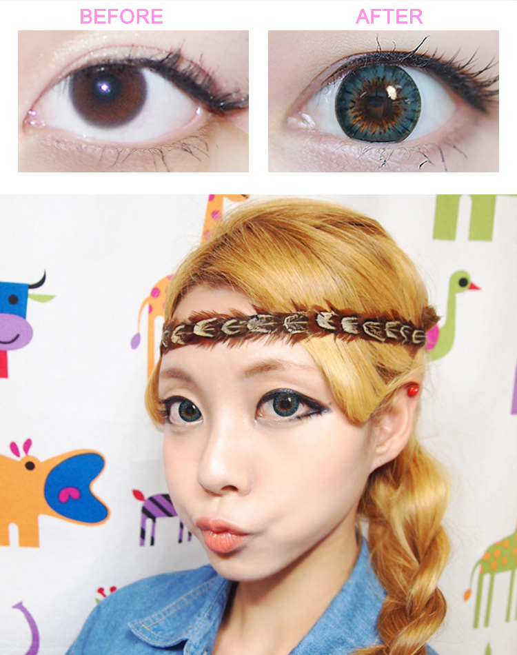Avril (A132) Blue contacts ,Colored contacts,Circle lenses 