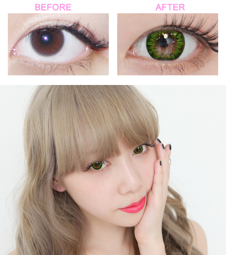 Avril (A132) Green contacts ,Colored contacts,Circle lenses 