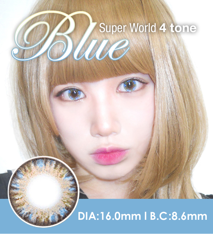 
[16mm ] Super World 4 tone  Blue  /619 contacts 
