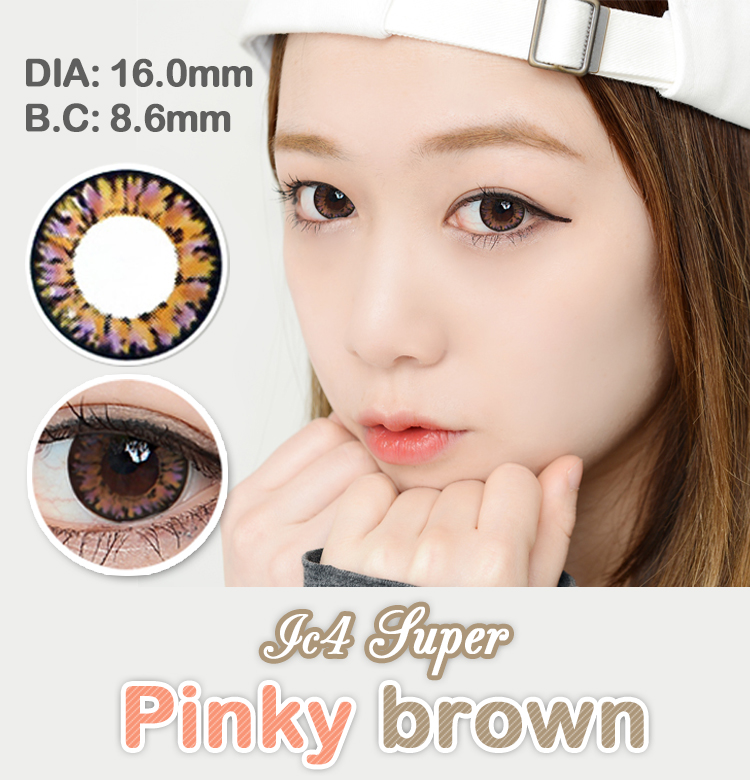 [16mm ]Ic4 Super Pinky  Brown  /630 contacts
